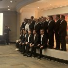 Toda la directiva que acompañará a Carlos Alfaro Moreno en su reelección a la dirigencia de Barcelona.