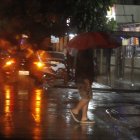 La lluvia se registró en varios sectores de la urbe.
