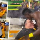 Christian Alvarado fue sorprendido por Adonis Preciado con un regalo en el estadio Nueve de Mayo.