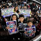 La hinchada de Liga de Quito presente en las gradas, cuando los Albos le ganaron 1-0 a Católica.
