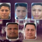 Las víctimas de la masacre fueron (de izquierda a derecha, arriba) Álvaro Reinel Lema Infante (33 años), Orvi Adony Gómez Gómez (19), Anthony Emanuel García Magallon (22), (abajo) Josiel Brayan Toaza Barragán (26) y Freddy Leopoldo Segura Llumitaxi (38).