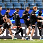 El equipo de Shakhtar rival de Barcelona FC entrenando en Alemania.