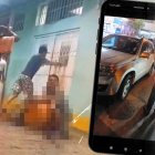 El albanes baleado fue sacado del vehíuclo y llevado hasta el área de emergencia del hospital Luis Vernaza.