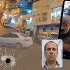 El albanés Rizaj Arjanit estaba dentro de este carro cuando lo balearon.