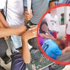 Captura de pantalla de la riña entre estudiantes y mayores de edad.