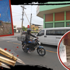 El cuerpo del cabo Luis Miguel Chango Espín quedó cerca de una carretilla de alimentos rápidos.