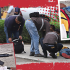 Junto al cadáver del presunto sicario se hallaron estas dos armas.