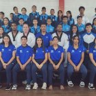 El equipo de taekwondo de Guayas que esta listo para participar.