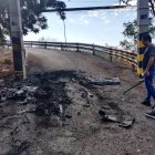El vehículo fue dejado en las inmediaciones de un cementerio, en la vía Perimetral.