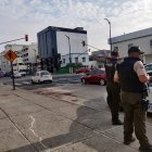 El sitio del crimen, av. Quito y Letamendi, la mañana de este miércoles 22 de noviembre.