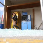 El vidrio quedó destrozado.