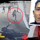 Cámara de seguridad capta el instante en que José Lozano Franco es perseguido y asesinado.