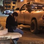 Susana Álava, mujer de la víctima, llegó a la morgue de Babahoyo, donde lloraba de la pena.