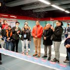 Los presentes se santiguaron mientras el padre bendecía la obra.