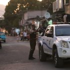 La Policía llegó al sitio del crimen, en coop. Gallegos Lara.