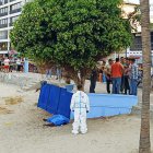 En la arena quedó el cadáver.