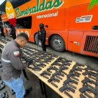 Las armas halladas por la Policía iban en este bus interprovincial. Una persona fue capturada.