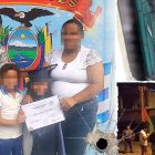 Rosa y Jhordan junto a tres de sus hijos. En esta gráfica estaba embarazada de su cuarto bebé.