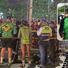 El cuerpo de Eduardo Mata Wong quedó sobre la calzada. Sus amigos de pedaleo acudieron a su auxilio.