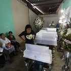 Los cuatro niños fueron velados en la mañana del miércoles 13 de diciembre.