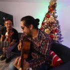 Manglar Broders en el set de EXTRA.