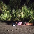 En un costado estaban los cadáveres.