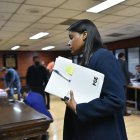 Audiencia. La fiscal Diana Salazar presentó los indicios en contra de Xavier Jordán, en el caso Metástasis.