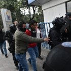 Fabricio Colón Pico fue llevado a la Unidad de Flagrancia de Quito para las diligencias judiciales.