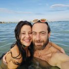 Danny Glick con su nueva novia, la bailarina  Nathalie Tedrick.