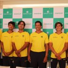 Todo el equipo de Copa Davis de Ecuador que viajará hasta Egipto.