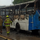 Bus se incendió en Guayaquil.