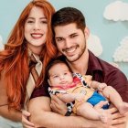 Antonella Moscoso y Renier Izquierdo con su hijo Renier Antonio.