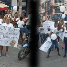 Con carteles salieron a las calles