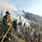 Los intensos vientos han impedido que se controlen las llamas.