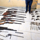 Varias armas fueron decomisadas en Quinindé, Esmeraldas.