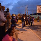 La noche del 31 de enero se realizó una vigilia en la cancha donde la mayoría de víctimas murieron.