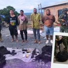 De la investigación y operativo de captura se encargó personal de las Fuerzas Armadas. En la foto se observan algunas de las evidencias halladas en poder de los detenidos.