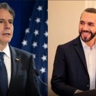 El secretario de Estado de Estados Unidos, Antony Blinken Izquierda), felicitó a Nayib Bukele por su reelección como presidente de El Salvador.