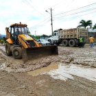 Fue necesaria maquinaria pesada en Esmeraldas.