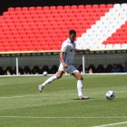 Andrés Zanini tuvo su estreno ccon Liga de Quito en el juego preparatorio ante Técnico Universitario.