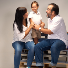 José María Briz y sus padres.