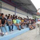 Adrián Yánez, ex jugador argentino, en una charla motivacional a jugadores y padres.