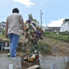 Esta es la tumba del hombre, quien fue sepultado en el sector San Rafael.