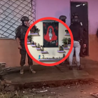 Altar de la Santa Muerte fue incinerado en un operativo.