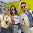 Marcelo Cornejo (derecha) con sus compañeros del matinal de Telerama.