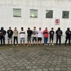 Los ocho detenidos en Quevedo.