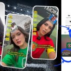 Influencers probando el filtro de EXTRA.