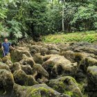Recorriendo las rutas hacia las cascadas se puede ver restos fósiles de animales.