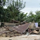 Así quedó la casa en Babahoyo por el río Clementina.