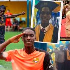 Allen Obando el delantero de Barcelona que pide que hay que estudiar. El se graduo de bachiller del colegio Vicente Rocafuerte.